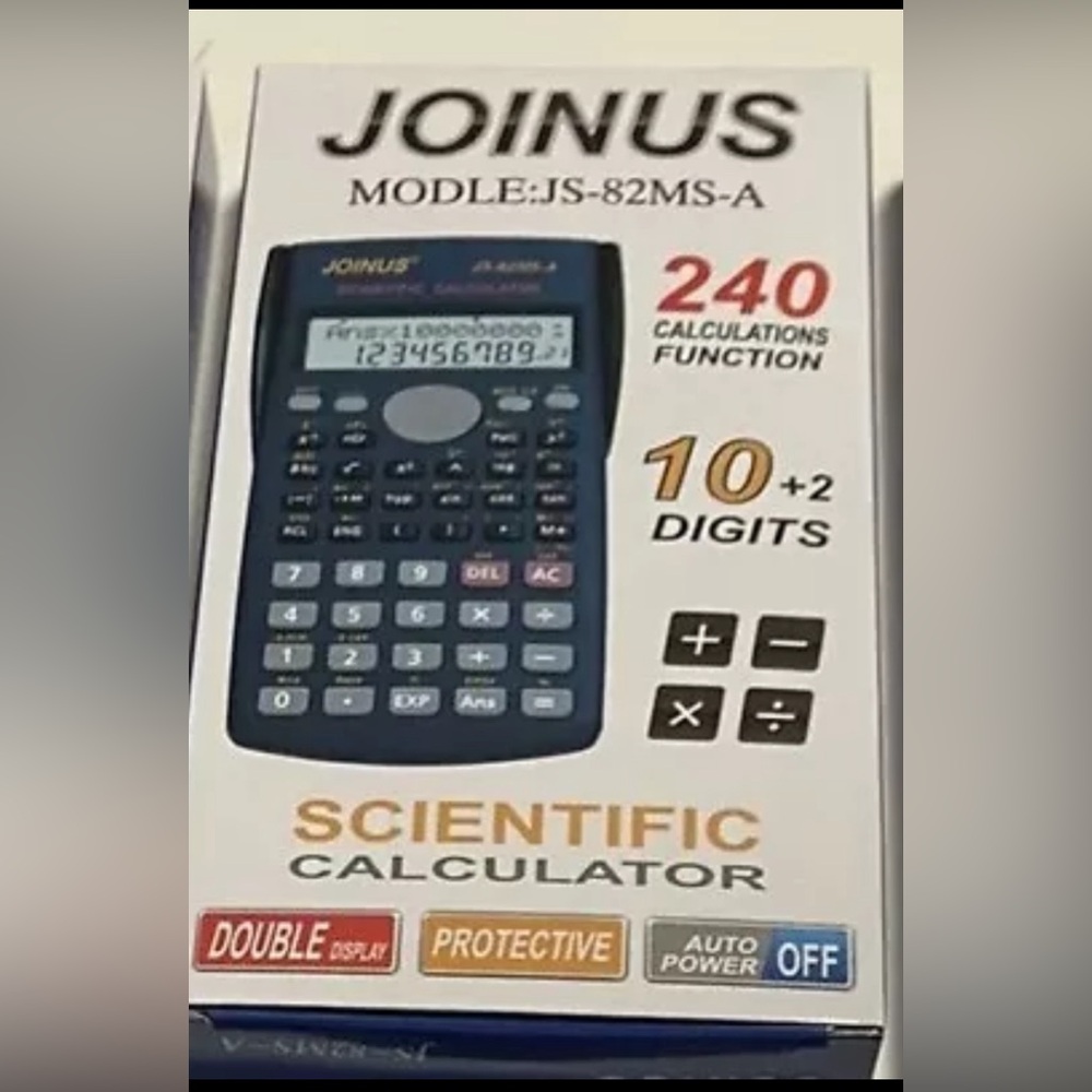 NIB JOINUS Scientific Calculator Model JS-82MS-A - 4 Available